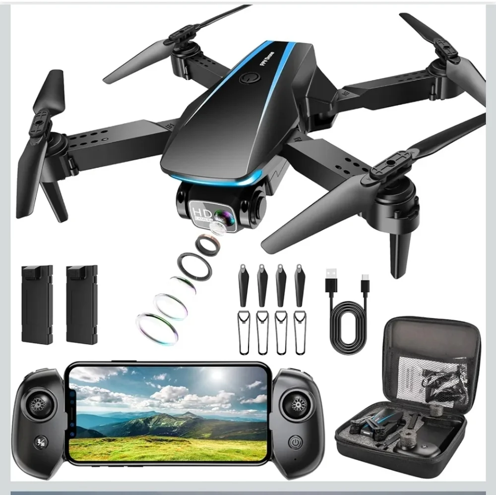 Black HD Camera Drone with Controller